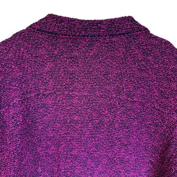Willow Collared Button Down Cardigan Sweater Fuchsia Black S - Picture 4 of 8